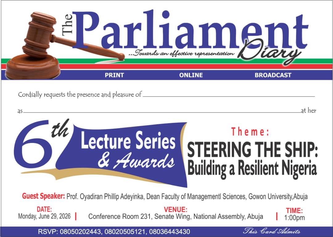 All Roads Lead to National Assembly as Parliament Diary Holds 6th Lecture Series, Honours Outstanding Nigerians