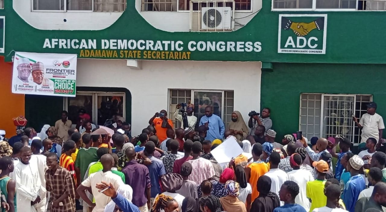 ADC supporters protest alleged plan to replace Adamawa governorship candidate