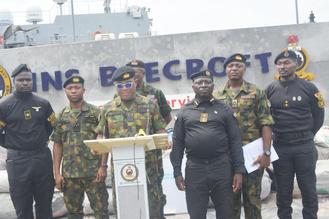 NNS BEECROFT Hands Over 756kg of Suspected Cannabis to NDLEA