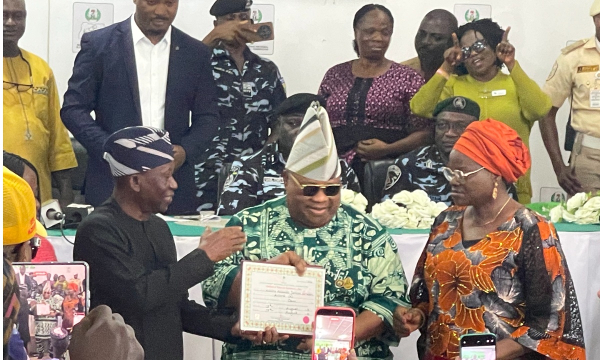 Osun Election: Adeleke receives Certificate of Return [VIDEO]