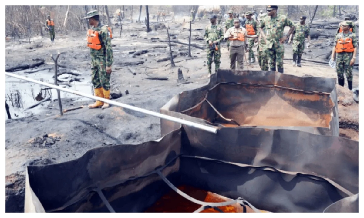 Troops uncover 3,120 litres of stolen crude, refining equipment in Rivers forest