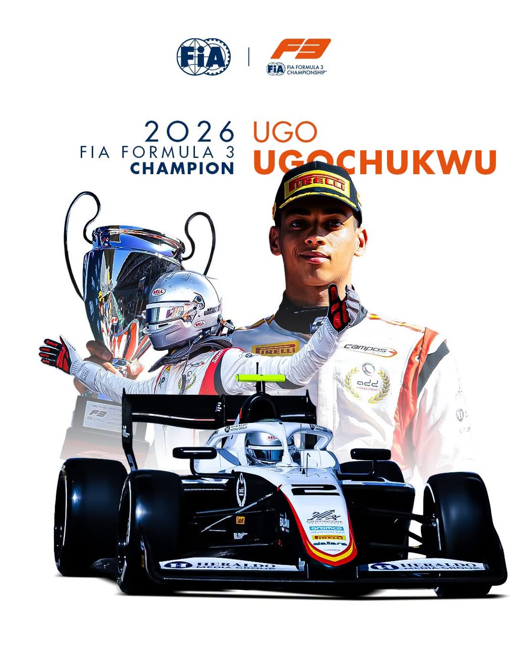 NIGERIAN-BORN UGO UGOCHUKWU MAKES HISTORY, WINS 2026 FIA FORMULA 3 CHAMPIONSHIP